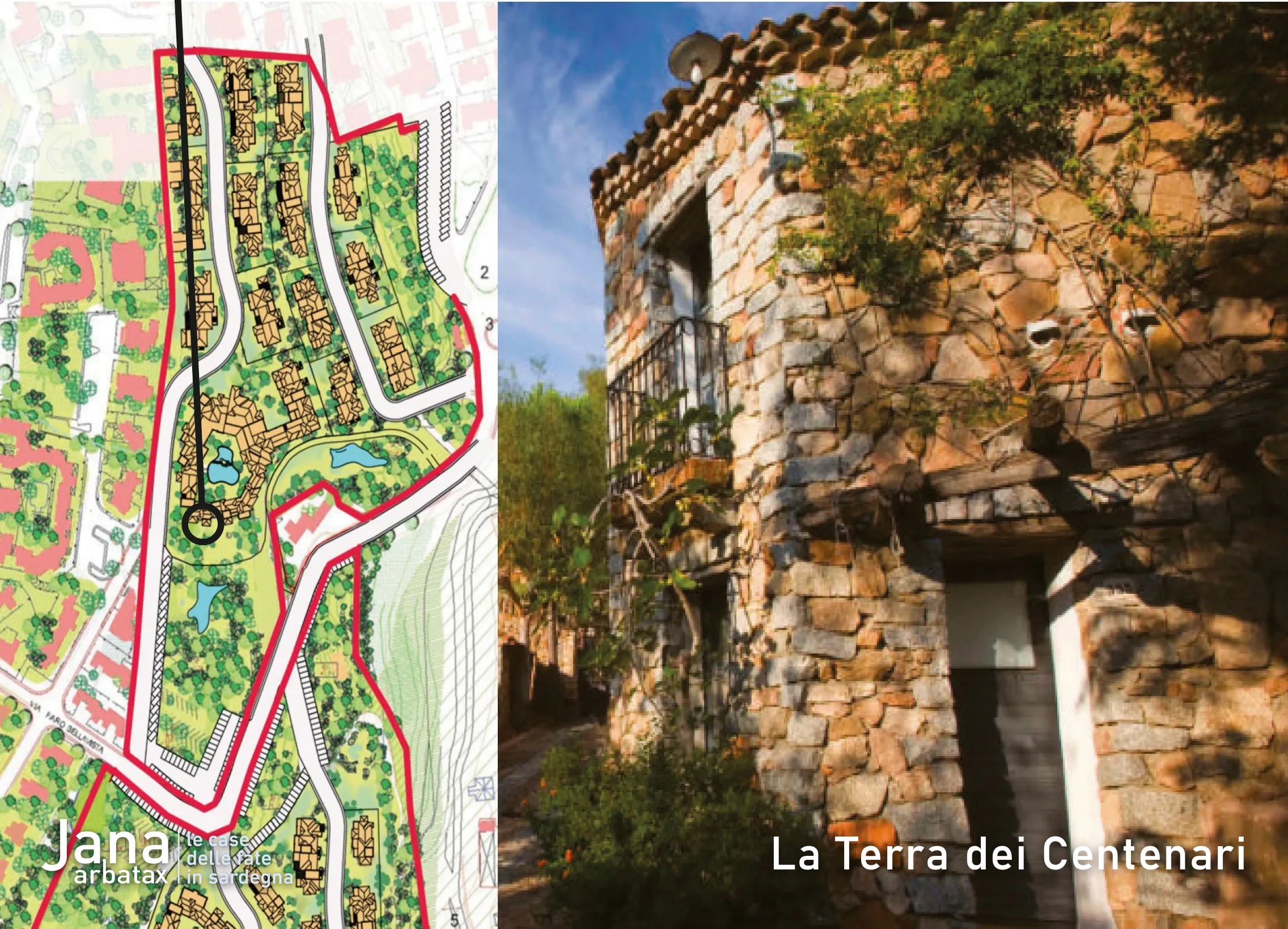 Il portale di Borgo Frisa visto dall'alto, ad Arbatax, in Ogliastra
