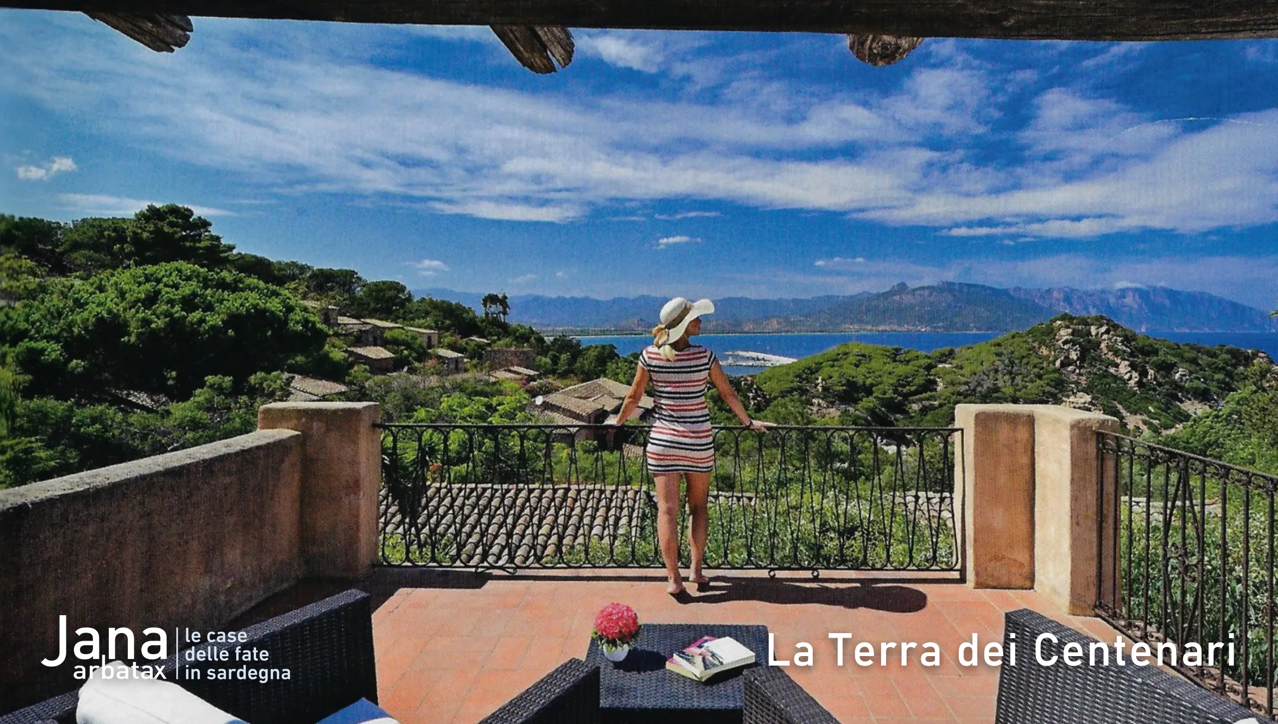 Render della terrazza all'ultimo piano di una casa di Borgo Frisa, ad Arbatax